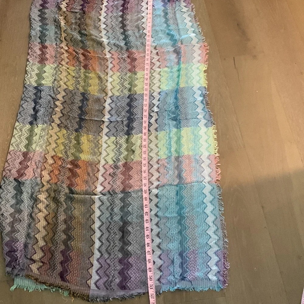 Woven Heart Multicolored Oversized Scarf/Wrap